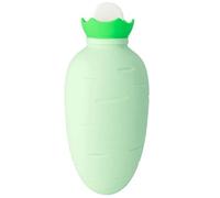 Silicone Hot Water Bottle Convenient to Carry Suitable for Seniors and Children Provides Warmth and Doubles as a Decorative Item Winter Frost Protection and Heat Retention(Green,A)