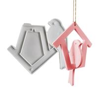 Silicone House Bird Pendant Molds | Cute House Bird Mold - Silicone Casting Molds Concrete Molds for Handmade Home Decoration Resin Crafts Ornaments