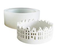 Silicone House Mold: Lovely House Design, Handmade Soap Mold | Rounds Hollow Candle Solder Silicone Mold, Lovely House For Artistic Creations, Manufacturing