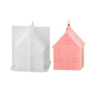 Silicone House Shaped Molds,Christmas Small Silicone Molds Candle Mould - Quick Release Resin Molds Non-Stick Reusable Soap Molds for Christmas