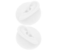 Silicone Human Ear Model Display Rack for Earrings Studs Pair | Realistic Soft-touch Design, Jewelry Display Setting, White Finish, Small Accessories Presentation, Two-piece Set