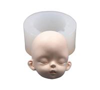 Silicone Human Head 3D Fondant Face Model Doll Mold Making Cake Clay Resin Soap Molds Art Doll Molds Silicone for Clay