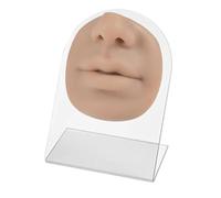 Silicone Human Mouth Model - Realistic Artificial Lips for Acupuncture Teaching and Tattoo Practice(Grey)