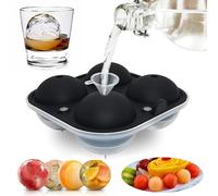 Silicone Ice Ball Maker Moulds, 6.3cm(2.5in) Sphere Ice Cube Moulds - Large Ice Cube Moulds Great for Kids with Candy Pudding Jelly Milk Juice Chocolate Moulds or Cocktails Whiskey,Ice Cube Trays