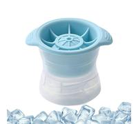 Silicone Ice Ball Mold 6cm, Large Round Maker for Whiskey Cocktails, Easy-Release Sphere Mold with Funnel, Reusable Giant Ball Tray for the Freezer