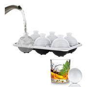 Silicone Ice Ball Mould, Round Ice Cube Tray with Pure Silicone Lid - 5.6cm(2.2inch) DIY Ice Balls Great for Jelly Juice Chocolate or Whiskey Bourbon, Sphere Ice Cube Tray