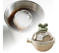 Silicone Ice Balls Moulds, 4 Pack Large Round ICES Cubes Trays with Lid, Flexible & Easy Release Sphere Ice Mould for Whiskey, Cocktails, DIY Drinks (1pc)