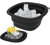 Silicone Ice Bowl for Face, Bowl for Face Ice Bath, Foldable Facebowl with Built, Portable Quick Cooling Facial Washing Basin for Soothe Skin, Wash Basin for Home Use or Travel,Reusable Spa