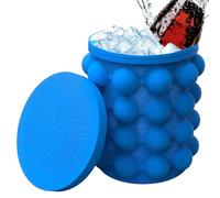 Silicone Ice Bucket Ice Cube Maker with Lid,2 in 1 Ice Cube Maker,Portable Ice Cube Storage Bucket,Quick Cooling Easy-Release Ice Cube Mould,1 Pack,Ice Tray and Bucket for Cocktail Whiskey Drinks