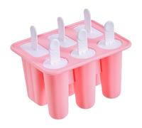 Silicone Ice Cream Molds Set with Detachable Stick Creative 6 Compartments Popsicles Maker Tray Silicone Ice Lolly Molds for Kids