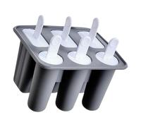 Silicone Ice Cream Molds with Sticks for DIY Popsicle Easy Release 6 Compartments Mould Lolly Making Maker Removable Stick