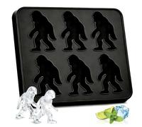 Silicone Ice Cube Mold, 6 Compartment Monster ice Cube Tray, Easily Create Fun and Shaped ice Cubes, Reusable, Perfect for Cocktails Whiskey Party Drinks (Black)