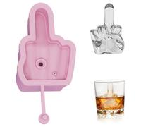 Silicone Ice Cube Molds Middle Finger Easy-Release Leak-Proof Reusable Ice Cubes Cube Molds Ideal for Whiskey, Cocktails, Coffee Funny Middle Finger Gifts (Style 2)