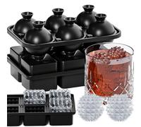 Silicone ice Cube Moulds Set, Spespo Large Square Ice Cube Tray and Sphere Ice Ball with Lid, BPA Free Ice Cube Maker, Prefect for for Whiskey, Cocktails, Baby Food