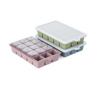 Silicone Ice Cube Tray 3 Pack, HANCELANT Ice Cube Mold, Ice Trays for Freezer with Lid for Whiskey, Cocktail, Drinks and Food, Freezer, BPA Free, Easy Release