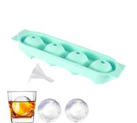 Silicone Ice Cube Tray - 4 Compartments for Easy Demoulding | Round Ice Mould | For Women Men Bartender Entertainer Home Party Home Office Bar Summer Cocktail Picnic Drinks Wine and