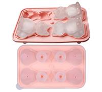 Silicone Ice Cube Tray 4 Compartments Reusable Ice Cube Kitchen Drink Cooling Tool - Soft Non-Stick Material | Crystal Cube Manufacturing | Household Bar Accessory |