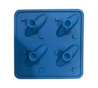 Silicone Ice Cube Tray, 4 Compartments, Shark Design, Non-Stick Blue, Food-Safe Ice Cube Maker, Flexible Silicone Mould, Creative Whisky Ice Mould, Kitchen Bar, Funny Mould for Cocktail Bourbon Juice