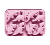 Silicone Ice Cube Tray Dinosaur Large Ice Cube Moulds Fondant Chocolate Candy Mold Biscuit Cake Candle Soap Mold Easy Release Pastry DIY Tool (1, Purple)