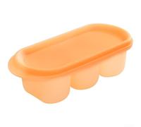 Silicone Ice Cube Tray Easy Release - BPA Free Flexible Ice Molds for Cocktails & Whiskey - Quick Freeze Small Cubes 13.2cm Kitchen Bar Tool Orange Green(Orange)