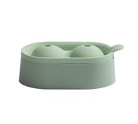Silicone Ice Cube Tray for Large Round Ice Balls Comes with Convenient Funnel for Everyday Ice Making (Green)