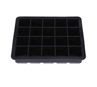 Silicone Ice Cube Tray Premium Durable Flexible 20 Grids Ice Cube Maker Mold Container for Whiskey Cocktails Drinks Bar Home Kitchen Black Blue Red Rose Red Transparent 2.5cm (Black)