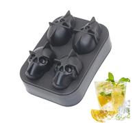 Silicone Ice Cube Tray, Reusable Skeleton Mould | Skull Shaped Silicone Ice Cube Mould - Suitable for Whiskey, Cocktail, Coffee, Water and Drinks, Refrigerator and For The Drink