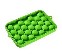 Silicone Ice Cube Tray with 25 Round Grids, Compact Ice Box for Small Balls, Versatile Freezer Mould for Cocktails, Whisky, Cold Drinks, Flexible Baking Mould for Creative Kitchen, Lightweight (Green