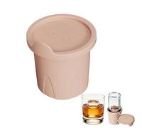 Silicone Ice Cube Tray with Leakproof Lid, Hollow Cylinder Ice Mold, Easy Release Reusable Ice Maker for Freezer, Stackable Ice Blocks for Cocktails, Long Drinks, Whiskey, Iced Coffee (Pink, 3st)