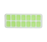 Silicone Ice Cube Tray with Lid, Food Grade Plastic 25x9.5cm - Flexible, Stackable Design for Clean, Odorless Ice Cubes, Perfect for Cocktails and Beverage Cooling (Green)