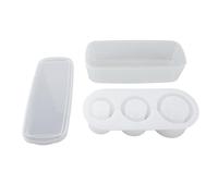 Silicone Ice Cube Tray with Lid, Hollow Cylinder Ice Mould, Large Capacity, Easy Release - Slow Melting Oversized Cubes, Food Grade for Whiskey and Cocktail Drinks (Transparent)