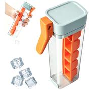 Silicone Ice Cube Tray with Lid, Ice Trays for Freezer, 6 Grid Square Mold | Side Buckle Flip Structure, Sealed, Dustproof, Clean Ice Removal, No Need to Disassemble the Ice Tray, Space Saving, Summer