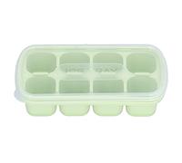 Silicone Ice Cube Tray with Lid Nordic Design Food Grade Safe Non Slip Bottom Transparent Cover for Home Kitchen 8 Grid Ice Mold 14.2x7.2x3.5cm (Green)