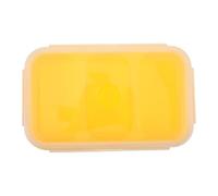 Silicone Ice Cube Tray with Sealing Cover, 750ml Yellow Mold