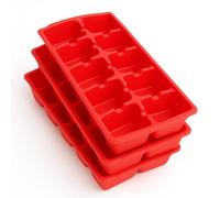 Silicone Ice Cube Trays, 3 Pack Durable Easy-Release BPA Free Plastic Moulds, Stackable Freezer Safe Ice Cube Maker for Home, Kitchen, Cocktails, Baby Food & Drinks