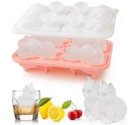 Silicone Ice Cube Trays Rose, 3D Rose Silicone Ice Cube Moulds, 9 Ice Cube Tray with Lid, Easy-Release Ice Cube Moulds for Parties, Cocktails, Drinks, Whiskey