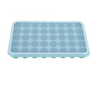 Silicone Ice Cube Trays with Removable Lid 40 Grids Flexible BPA Food Grade Ice Molds for Bars Restaurants and Home Use for Ice Cream Chocolate Mousse and More Durable Heat (Black) (Dark Green)