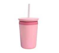 Silicone Ice Cylinder - Mini Silicone with Lid & Straw Easy Release Press Type Ice Mold, Cylinder Freezer Tray | Portable Maker, Reusable Drink Cooler for Bourbon Soda Party Home Office