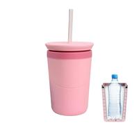 Silicone Ice Cylinder,with Lid & Straw Mini Easy Release Silicone Press-Type | Drinks Cocktails Ice Bucket,for Whiskey Bourbon Soda Party Home RV