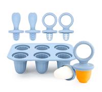 Silicone Ice Lolly Mould,Mini Ice Lollies Moulds with Teething Sticks for Kids Little Hands 6X 17ml Baby Ice Lolly Moulds BPA Free Freezer & Dishwasher Safe for Kids Toddlers (Blue)