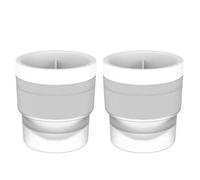 Silicone Ice Maker Food Grade Sphere Ice hockey Stackable Slow Melting DIY For Drink Home Bar (Blanc)