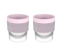 Silicone Ice Maker Large Round Ball Bowl for Whisky Cocktails Easy Release Quick Making of Ice Balls Reusable Mould with Lid Ideal for Bars Restaurants (B, 7.7 x 5.6 cm)