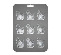 Silicone Ice Mold 9-Cavity Reusable Funny Cat Easy Release Food-Grade
