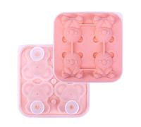 Silicone Ice Molds - 4 Grid-shaped Silicone Bear Trays with Easy Release Design | Round Ice Maker for Bars, Food, Freezer, Kitchen, Cold Drinks, ahru