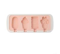Silicone Ice Molds for Homemade Popsicles Flexible Non- Set 25 X 10 Cm Round Shape Child-Friendly Kitchen Device for Family Summer Treats(Style Four)