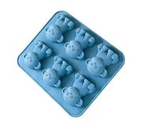 Silicone Ice Mould - 6 Cavities Soft Monkey Reusable Shape Print - Mould for Cubes, Coffee Whiskey Cocktail Kitchen