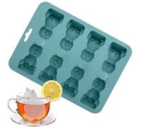 Silicone Ice Mould - Cat Icy Block Maker, 21.8 x 15.8 x 3 cm, Reusable 3D Cat Ice Mould with 8 Cavities for Whiskey, Cocktail, Juice, Home, Kitchen, Get Together