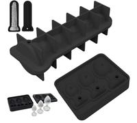 Silicone Ice Mould Set with 18cm Shape Mould and 3 Plug Shape Moulds