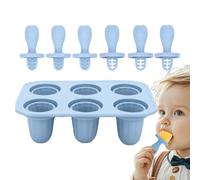 Silicone Ice Pop Molds,Homemade Kids Cake Pop Mold 6 Grid | Reusable Silicone Homemade Freezer Treats Tray Ice Cream Moulds for Creative Dessert Preparation