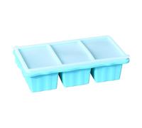 Silicone Ice Tray - 3 Cavity -BAC A Glacon | Silicone Ice Moulds with Lid | Stackable Easy Release Food Containers | Home Cooking Meal Preparation Aid for Daily Eating, Collecting | Glacons M